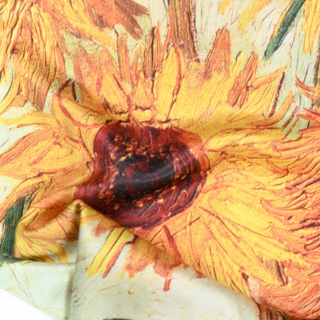 Esarfa E22206E01 Galben cu flori