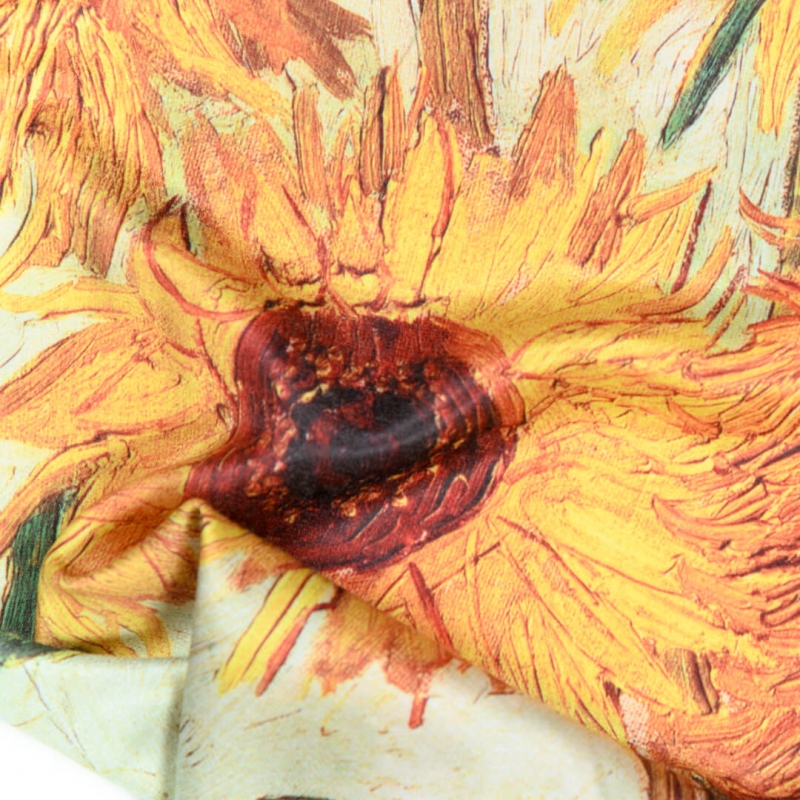 Esarfa E22206E01 Galben cu flori