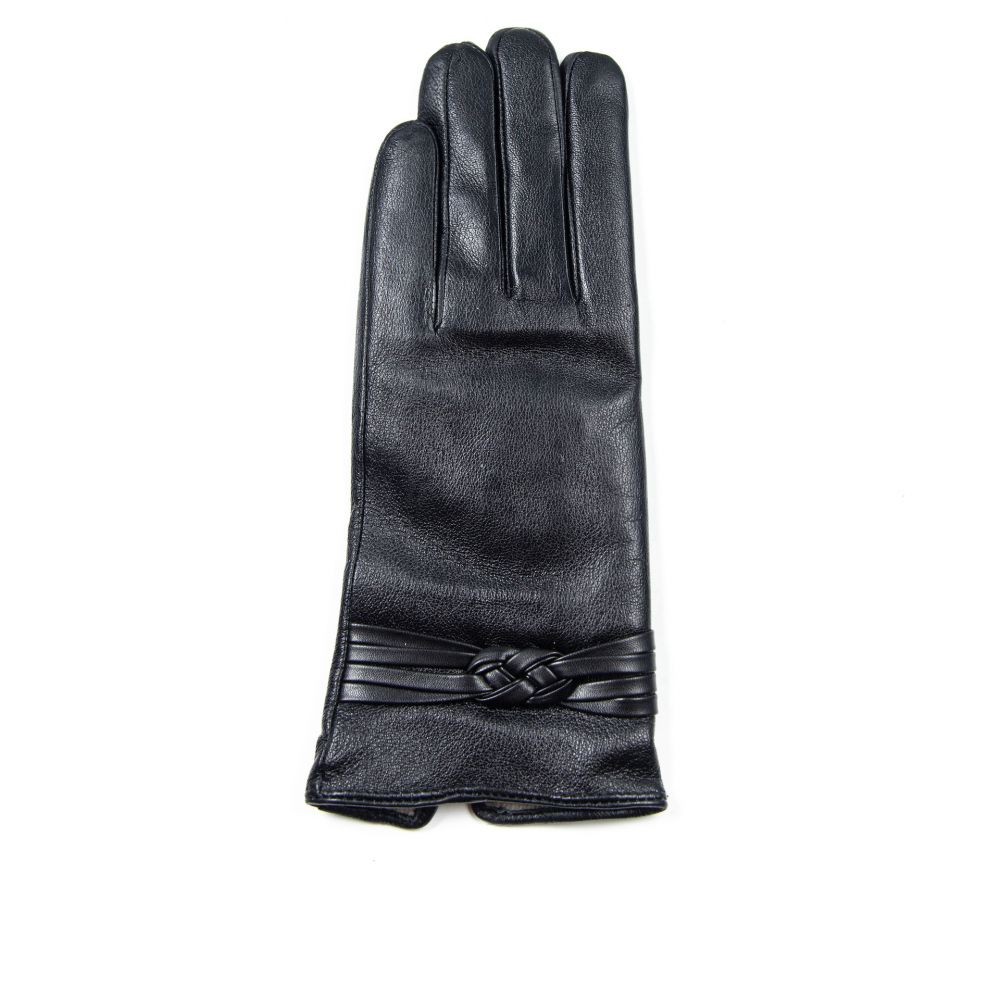 Mănuși de damă din piele naturală G01-05-NEGRE
