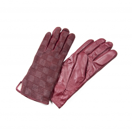 Mănuși de damă din piele naturală G03-02-BORDO